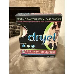 Dryel 30 min In-Dryer Cleaner Booster 2 Loads Kit New Sealed